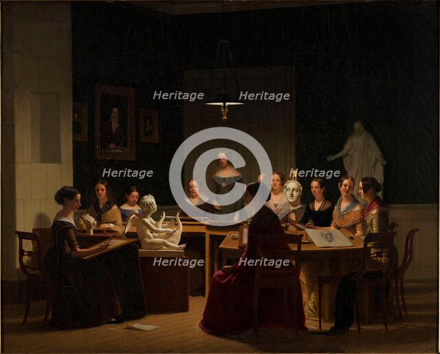 The art school in Gothenburg. Artist: Hansen, Lars (1813-1872)