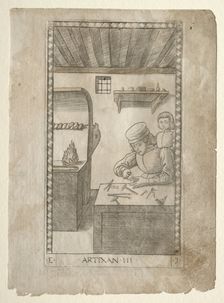 The Artisan (from the Tarocchi, series E: Conditions of Man, #3), before 1467. Creator: Master of the E-Series Tarocchi (Italian, 15th century)