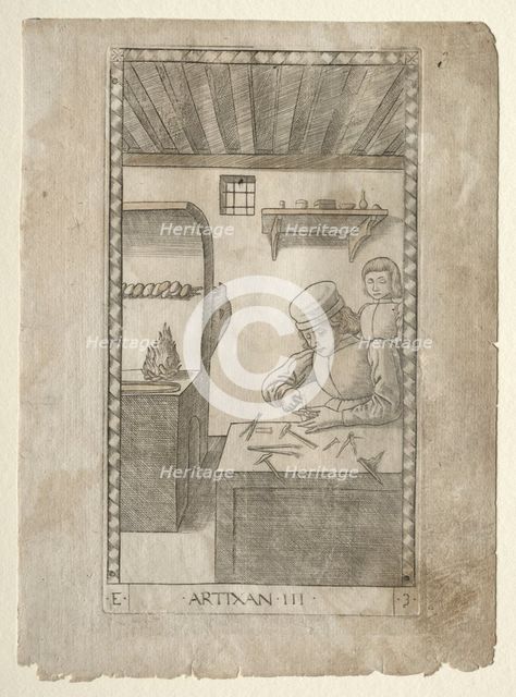 The Artisan (from the Tarocchi, series E: Conditions of Man, #3), before 1467. Creator: Master of the E-Series Tarocchi (Italian, 15th century).