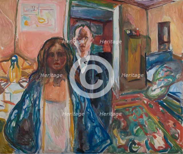 The artist and his model, 1919-1921.