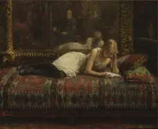The Artist and His Model. Artist: Harlamov (Harlamoff), Alexei Alexeyevich (1840-1922)