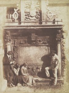 The Artist and the Grave Digger, 1843-44. Creators: David Octavius Hill, Robert Adamson, Hill & Adamson
