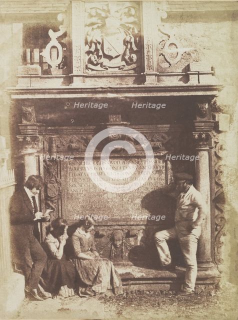 The Artist and the Grave Digger, 1843-44. Creators: David Octavius Hill, Robert Adamson, Hill & Adamson.