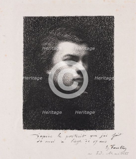 The Artist at 17 Years, 1892. Creator: Henri Fantin-Latour (French, 1836-1904).
