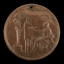 The Artist at his Easel Painting from an Antique Sculpture [reverse], c. 1670. Creator: Charles-Jean-François Chéron