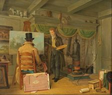 The Artist at his Studio, 1820. Creator: Anthony Oberman