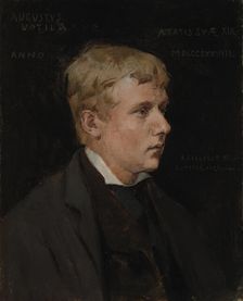 The Artist Aukusti Uotila, study for Duke Karl Insulting the Corpse of Klaus Fleming, 1878. Creator: Albert Edelfelt