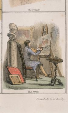 The Artist c1845. Creators: Benjamin Waterhouse Hawkins, Robert Kent Thomas