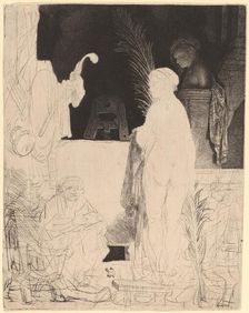 The Artist Drawing from the Model, c. 1639. Creator: Rembrandt Harmensz van Rijn