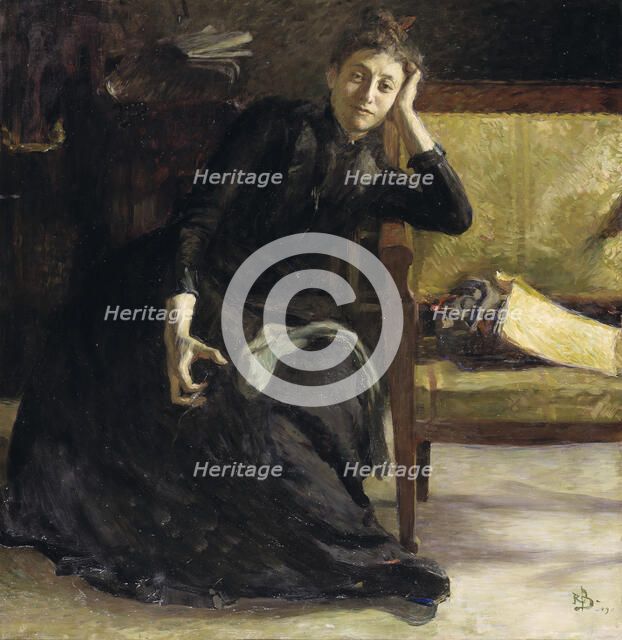 The Artist Eva Bonnier, 1889. Creator: Sven Richard Bergh.