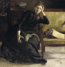 The Artist Eva Bonnier, 1889. Creator: Sven Richard Bergh