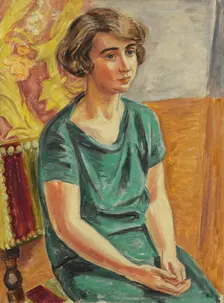 The artist Greta Knutson. Creator: Birger Simonsson