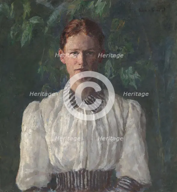 The Artist Helga Ring (Reusch), 1890. Creator: Signe Scheel.