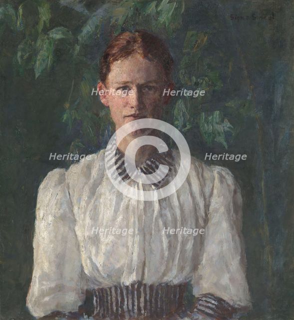 The Artist Helga Ring (Reusch), 1890. Creator: Signe Scheel.