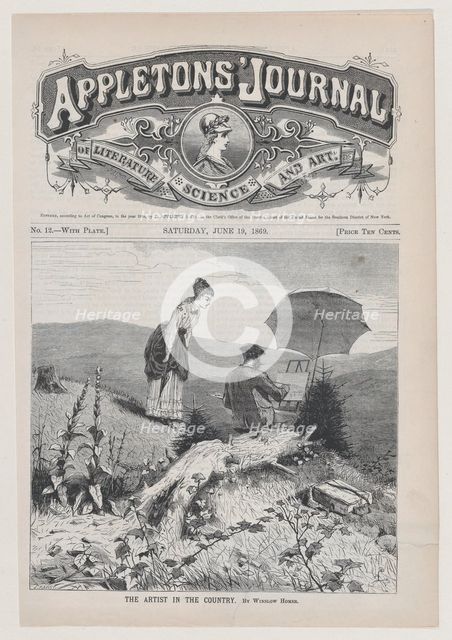 The Artist in the Country (Appleton's Journal, Vol. I), June 19, 1869. Creator: John Karst.