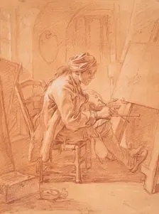 The Artist in His Studio (image 2 of 2), c1733. Creator: Francois Boucher