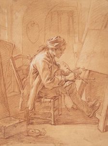 The Artist in His Studio (image 2 of 2), c1733. Creator: Francois Boucher