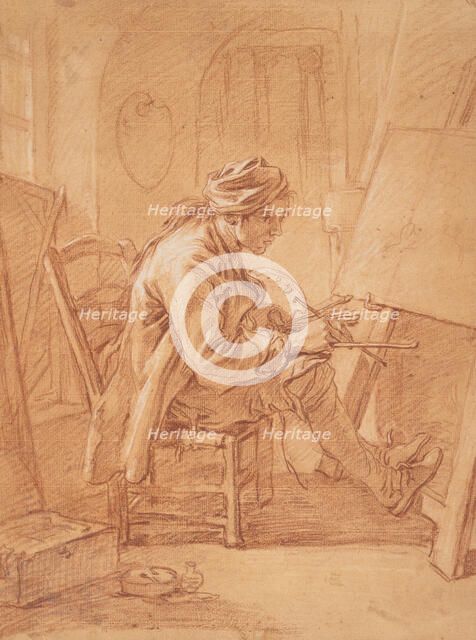 The Artist in His Studio (image 2 of 2), c1733. Creator: Francois Boucher.