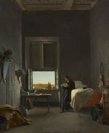 The Artist in His Room at the Villa Medici, Rome, 1817. Creator: Léon Cogniet (French, 1794-1880)