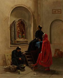 The Artist Paints the Church, 1870. Creator: Edwin Howland Blashfield