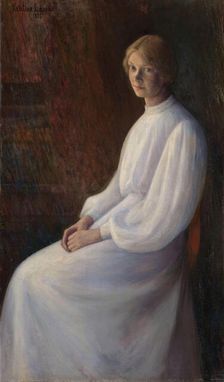 The artist Ragnhild (Lalla) Hvalstad, 1895. Creator: Kris Torne