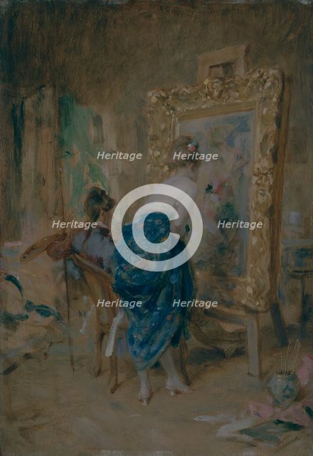 'The Artist's model', 1874. Creator: Charles Bargue.