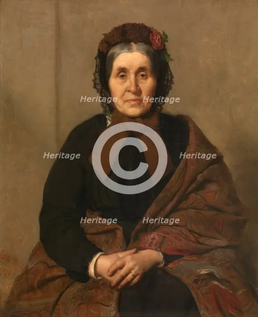 The Artist's Mother, 1871. Creator: Xavier Mellery.