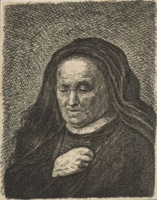 The Artist's Mother with Her Hand on Her Chest, 18th century., 18th century. Creator: Unknown