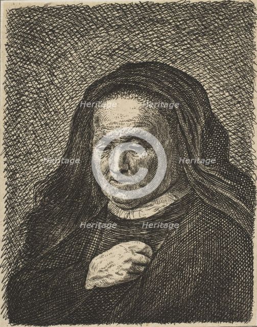 The Artist's Mother with Her Hand on Her Chest, 18th century., 18th century. Creator: Unknown.