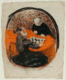 The Artist's Mother Playing Checkers, c. 1890–91. Creator: Edouard Vuillard