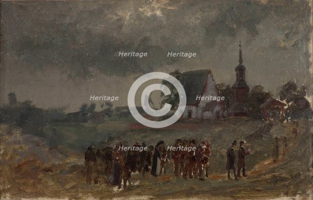 The artist's own funeral I, 1874. Creator: Karl Emanuel Jansson.