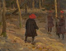 The artist's children in the park, c1930. Creator: Teodor Jozef Mousson