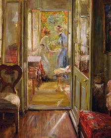 The artist's daughters in the veranda, 1901. Creator: Fritz Karl Hermann von Uhde