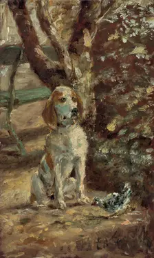 The Artist's Dog Flèche, c. 1881. Creator: Henri de Toulouse-Lautrec