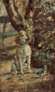 The Artist's Dog Flèche, c. 1881. Creator: Henri de Toulouse-Lautrec