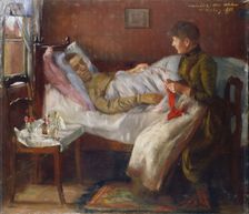 The Artist’s Father in his Sickbed, 1888. Creator: Lovis Corinth