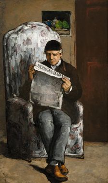 The Artist's Father, Reading "L'Événement", 1866. Creator: Paul Cezanne
