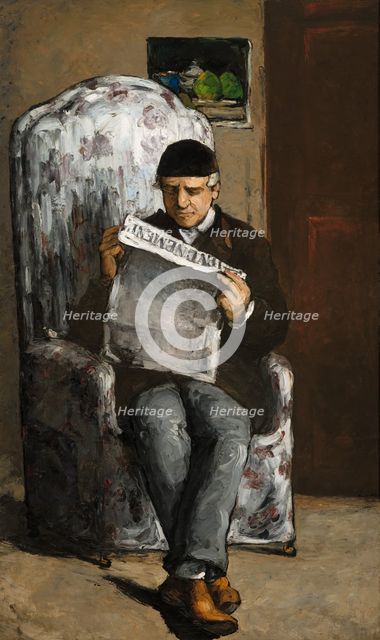 The Artist's Father, Reading "L'Événement", 1866. Creator: Paul Cezanne.