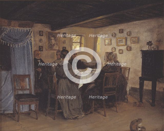The Artist's Friends and Family Seated Round a Table, Vejby, North Zealand, 1843. Creator: Peter Christian Thamsen Skovgaard.