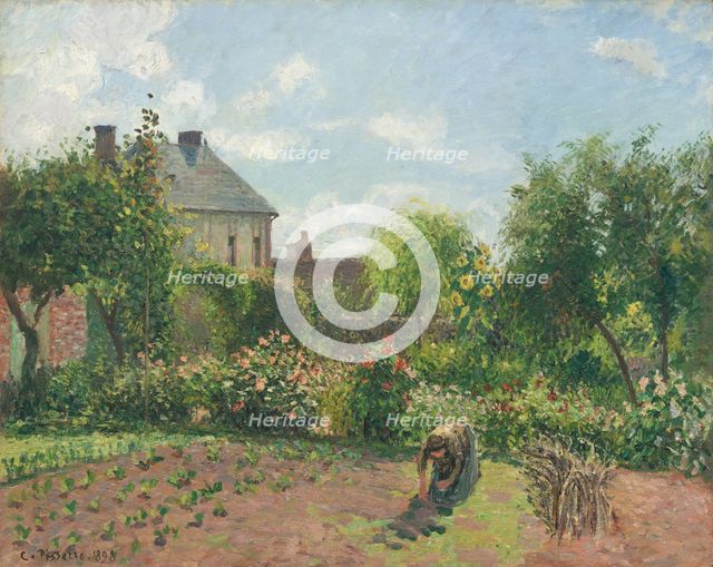 The Artist's Garden at Eragny, 1898. Creator: Camille Pissarro.