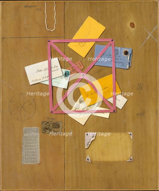 The Artist's Letter Rack, 1879. Creator: William Michael Harnett.