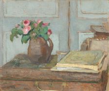 The Artist's Paint Box and Moss Roses, 1898. Creator: Edouard Vuillard