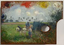 The Artist's Palette With A Landscape, c1878-80. Creator: Camille Pissarro