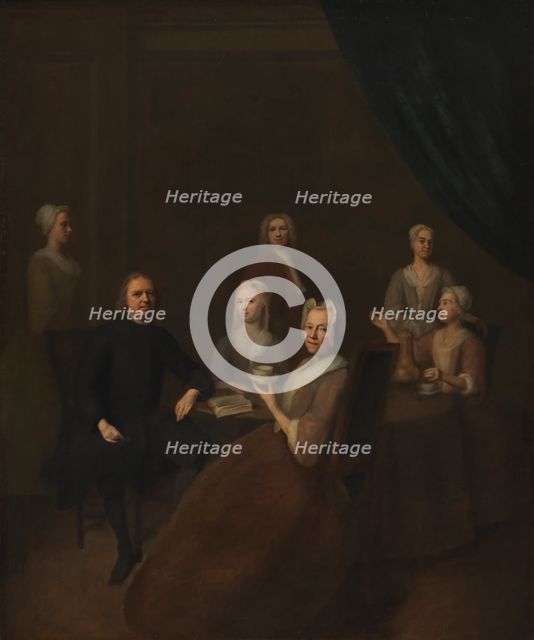 The Artist's Parents-in-Law and some of their Children, 1700-1749. Creator: Balthasar Denner.