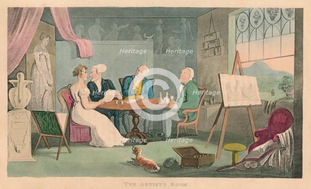 'The Artist's Room', 1820. Artist: Thomas Rowlandson.