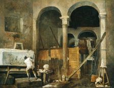 The Artist's Studio, c1760. Creator: Hubert Robert