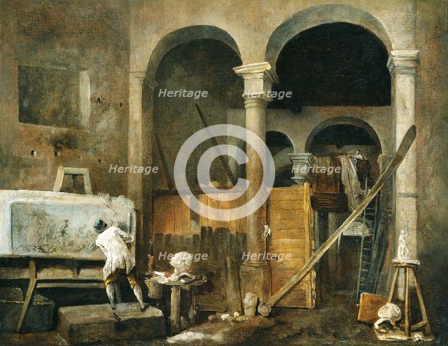 The Artist's Studio, c1760. Creator: Hubert Robert.
