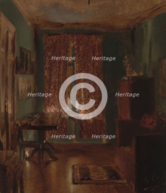 The Artist's Sitting Room in Ritterstrasse, 1851. Creator: Adolph Menzel.