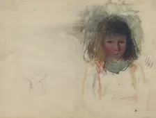 The Artist's Son Georges [verso], c. 1880. Creator: Camille Pissarro