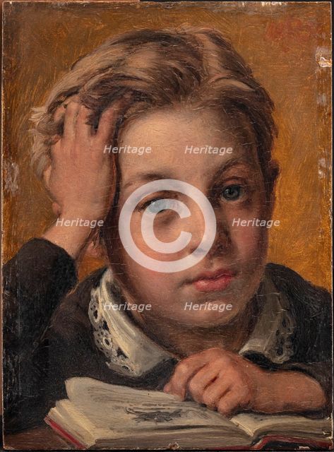 The Artist's Son Holger at the Age of Ten, 1856. Creator: Jorgen Pedersen Roed.